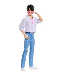 Kpop Demon Hunters Saja Boys Jinu Soda Pop 12" Fashion Doll with 11 Posable Joints, Ages 4+