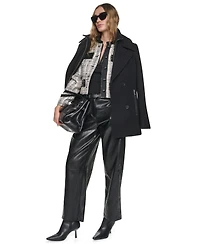 Dkny Women's Double-Breasted Long-Sleeve Peacoat