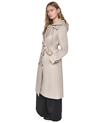 Dkny Women's Quilted Hooded Trench Coat