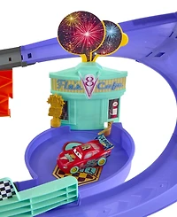 Cars Lightning McQueen Light-Up Celebration Raceway 2-Piece Playset, Ages 4+