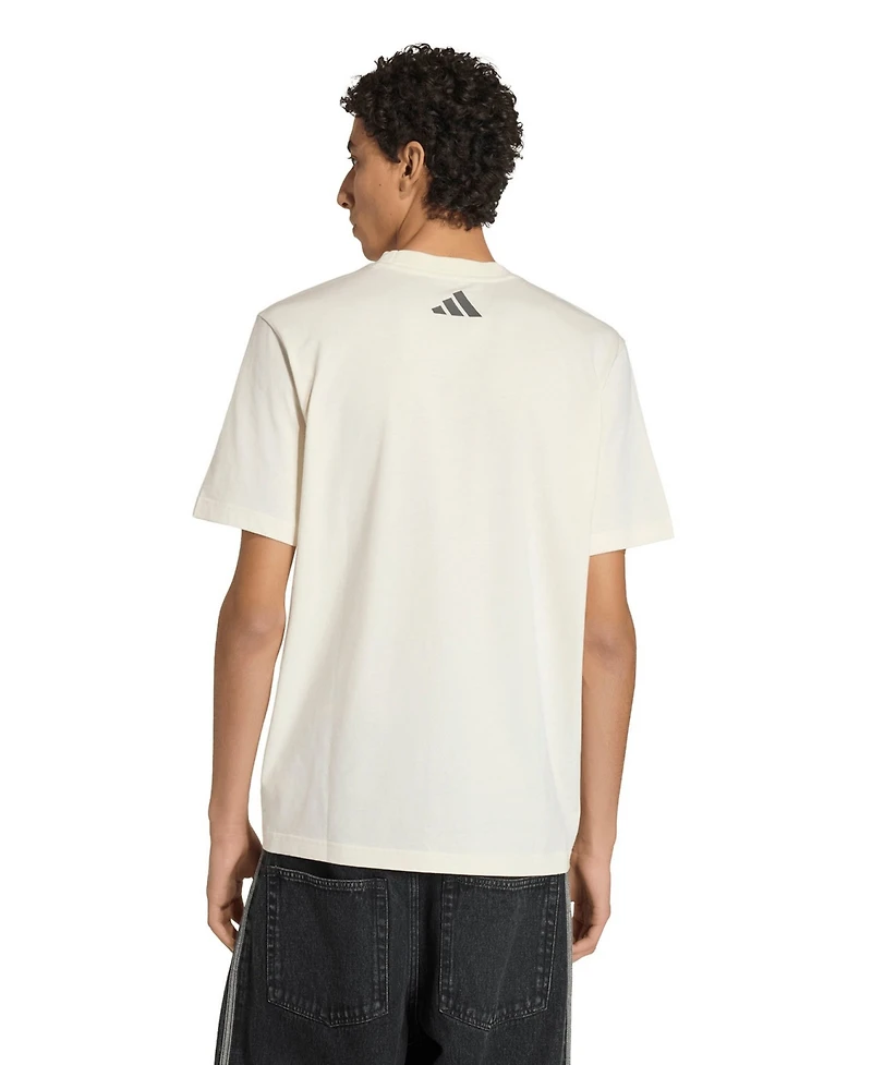 Adidas Men's Cream Mercedes-amg Petronas F1 Team Silver Arrows T-Shirt