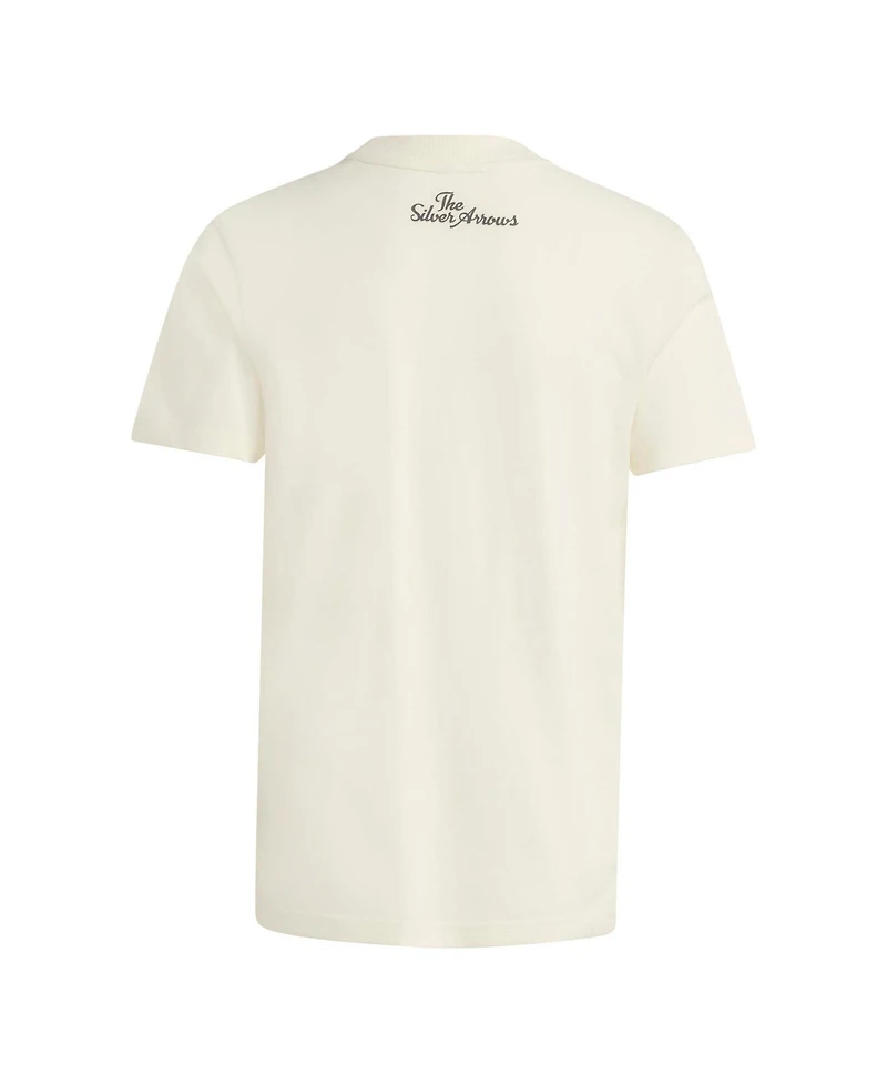 Adidas Big Boys and Girls White Mercedes-amg Petronas F1 Team Silver Arrows Retro Car T-Shirt