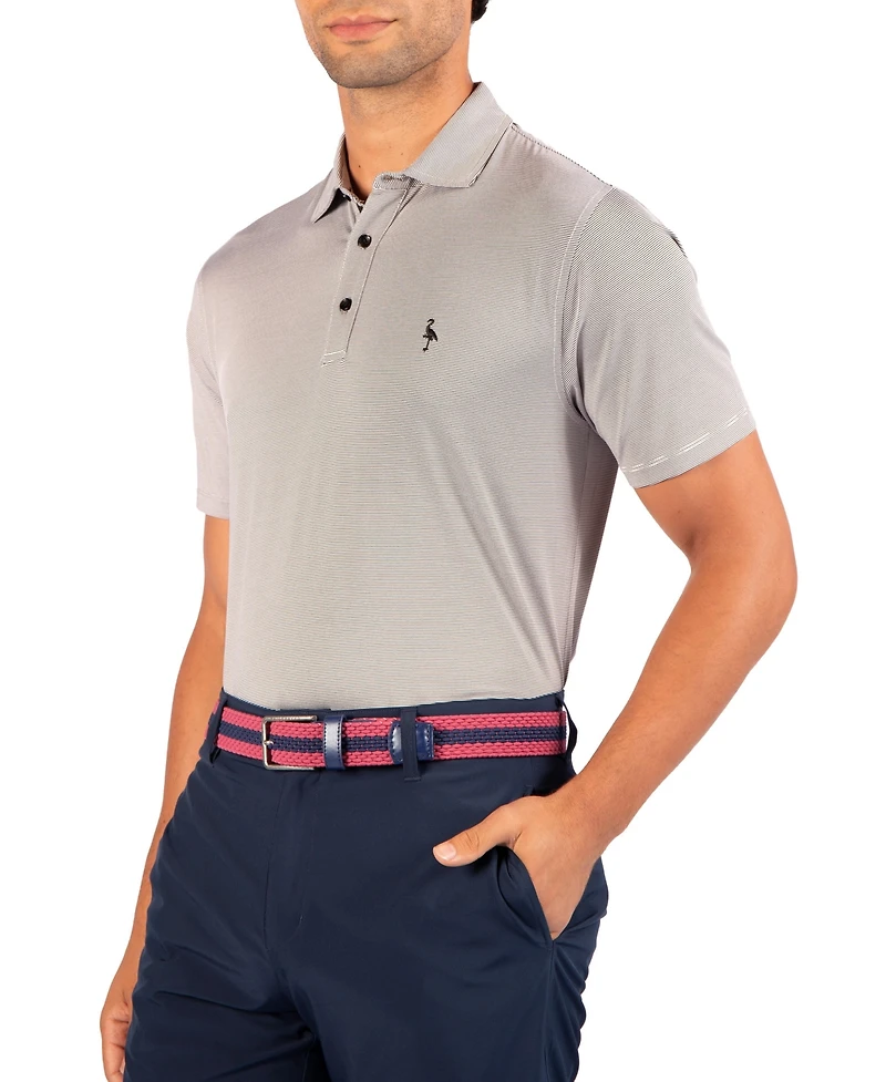 TailorByrd Men's Mini Stripe Performance Polo