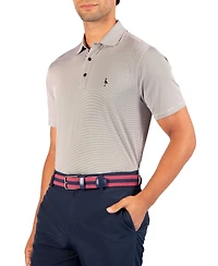 TailorByrd Men's Mini Stripe Performance Polo