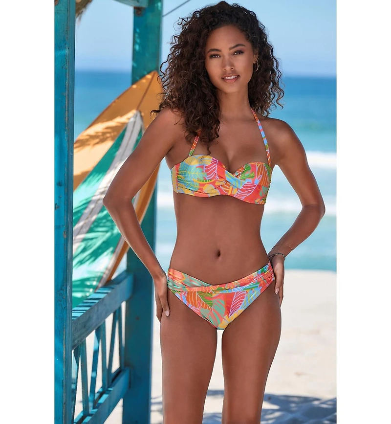Lascana Women's Tropical Twist Front Bikini Swimsuit Bottom