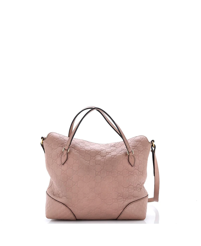 Pre-Owned Gucci Medium Bree Convertible Top Handle Bag Guccissima Leather