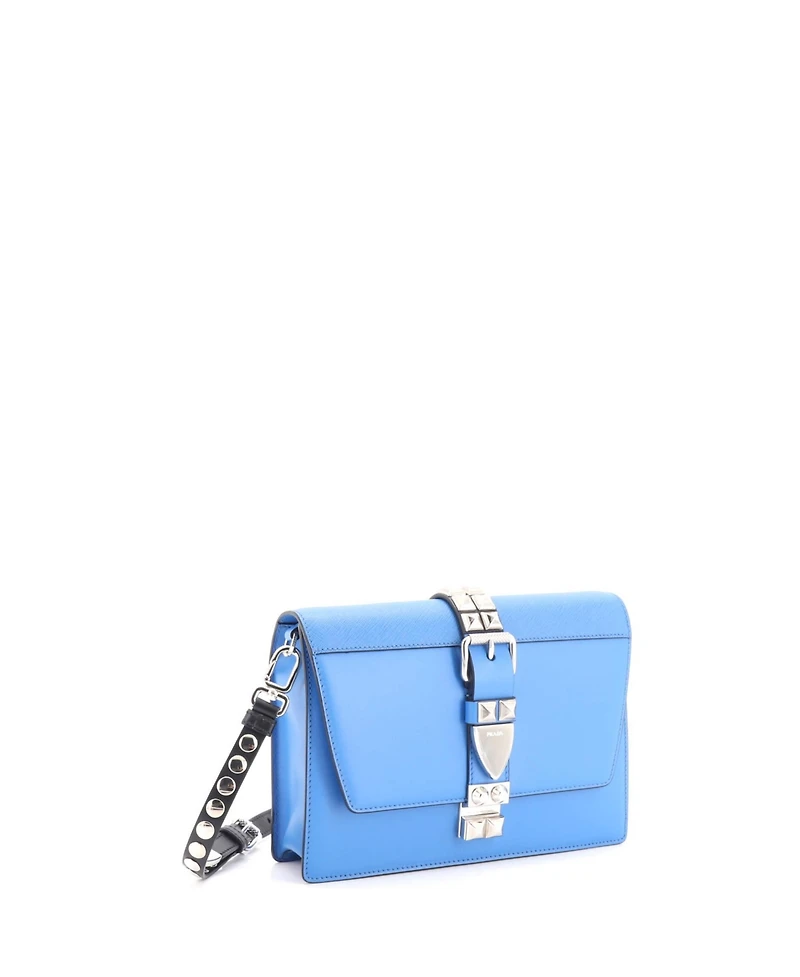 Pre-Owned Prada Small Elektra Shoulder Bag Studded Leather