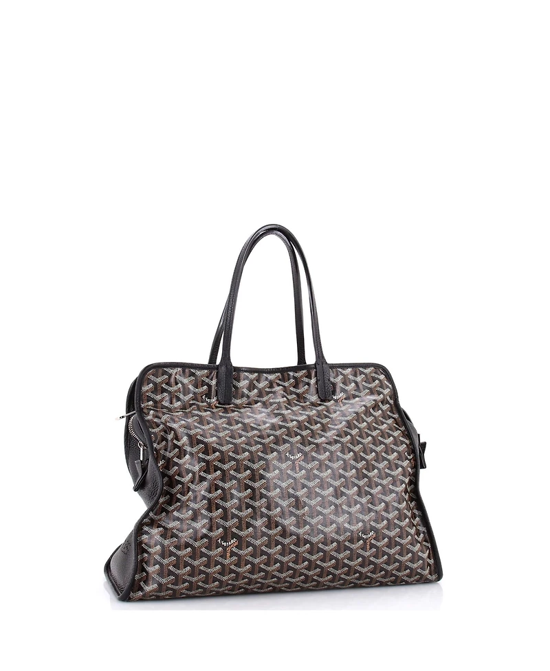 Pre-Owned Goyard Pm Hardy Pet Carrier Coated Canvas