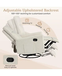Slickblue 360° Swivel Rocking Recliner Chair for Nursery with Cushioned Back Support