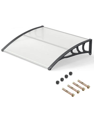 Sugift Outdoor Front Door Window Awning Exterior Door Canopy