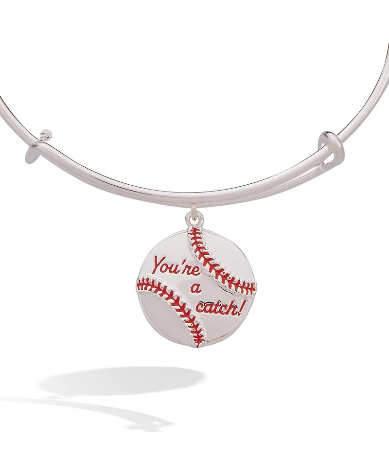 Alex and Ani You're A Catch" Baseball Charm Bangle
