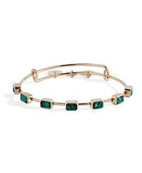 Alex and Ani May Birthstone Emerald Cut Bangle