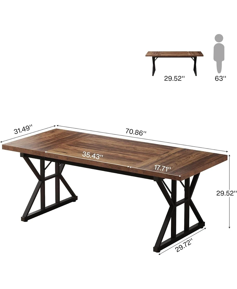 Tribesigns 70.86" Industrial Executive Desk