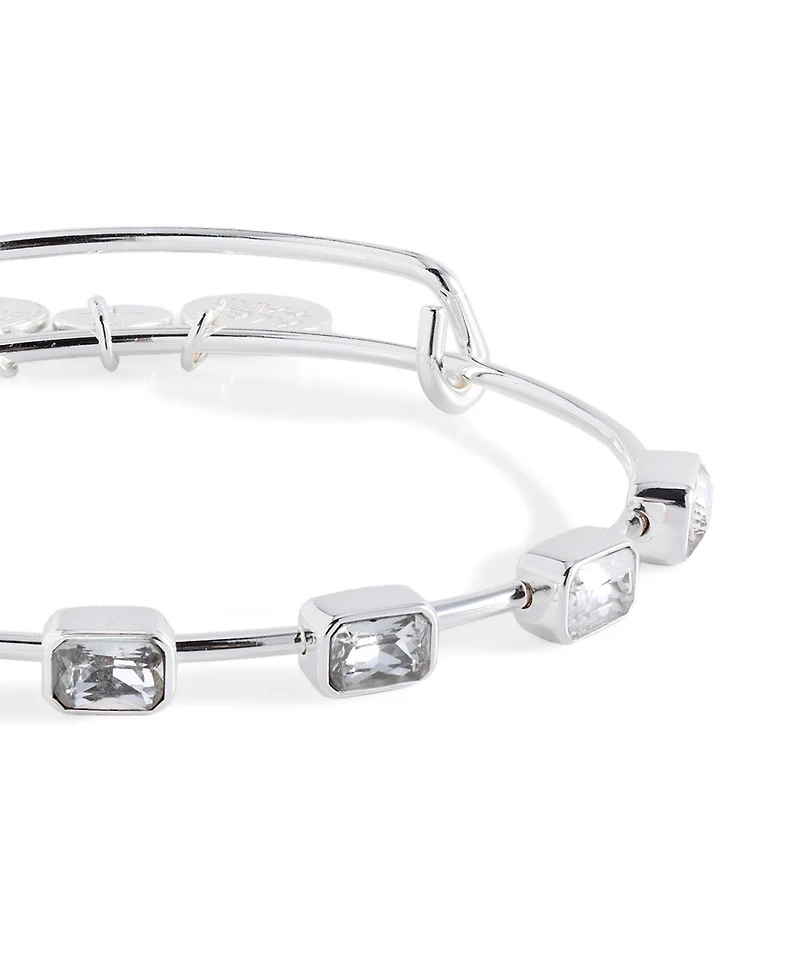 Alex and Ani April Birthstone Emerald Cut Bangle