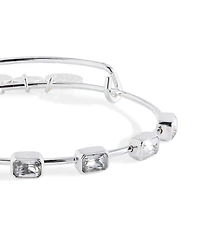 Alex and Ani April Birthstone Emerald Cut Bangle