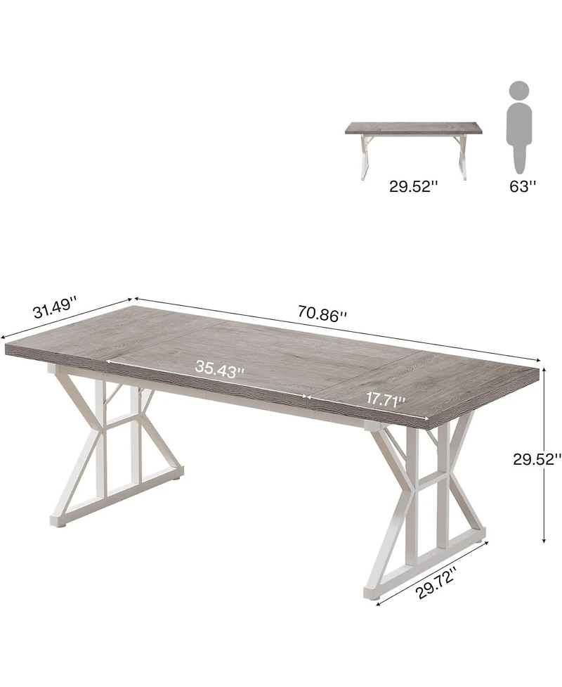 Tribesigns 70.86" Industrial Executive Desk