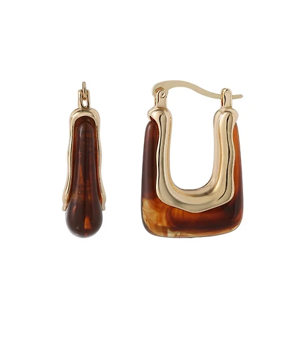 Jessica Simpson Square Hoop Earrings for Women, Thick Earrings Drop