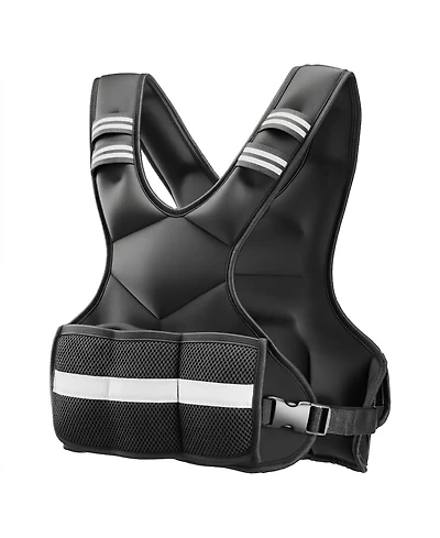 Sugift Adjustable 4-10 lbs Weighted Vest Set with 6 Weight Packs for Strength Training Running Jogging
