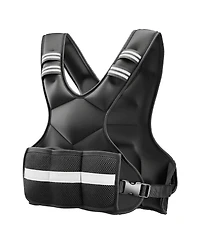 Sugift Adjustable 4-10 lbs Weighted Vest Set with 6 Weight Packs for Strength Training Running Jogging