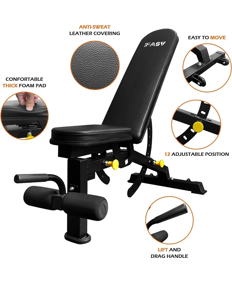 Sevorley Home Gym Power Cage Set with Lat Pulldown 210 lb Bumper Plates Bench Barbell and Cable Attachments