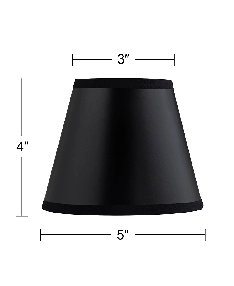 Springcrest Set of 2 Empire Lamp Shades Paper Small 3" Top x 5" Bottom x 4" High Candelabra Clip-On Fitting