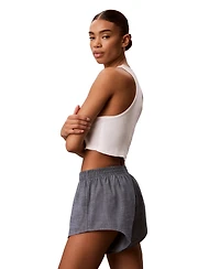 Calvin Klein Women's Chambray High-Rise Pull-On Sleep Shorts
