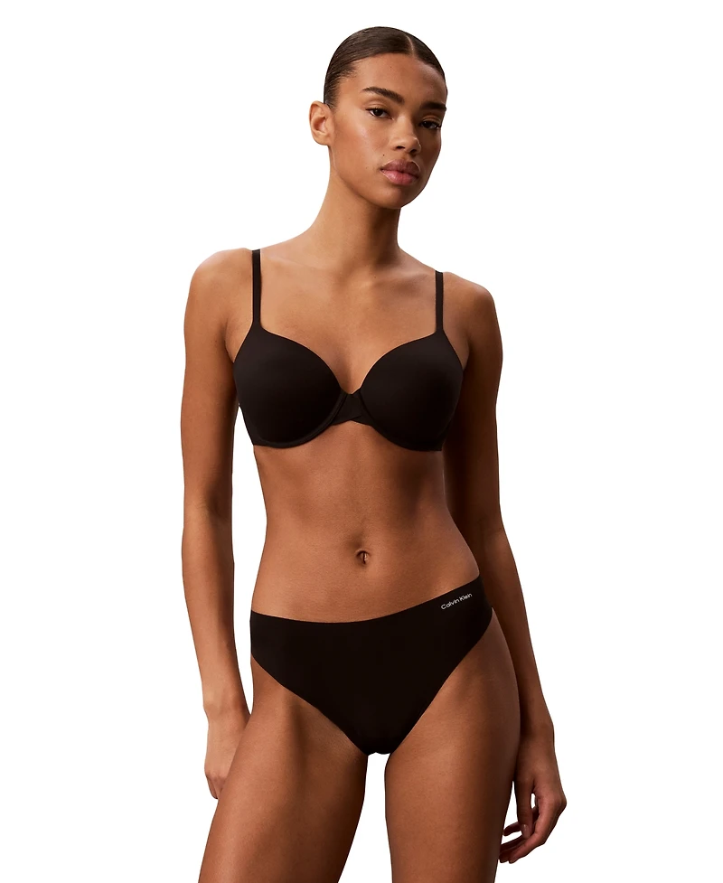 Calvin Klein Invisibles Seamless Microfiber Mid-Rise Thong, 5-Pack, QD5418