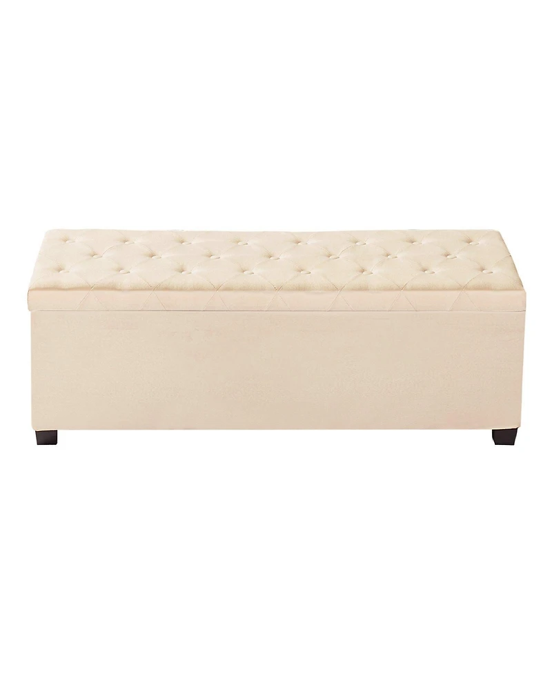 Slickblue Upholstered Storage Ottoman Bench with Metal Frame, Flip-Up Linen Chest for Bedroom Entryway