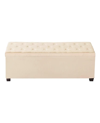 Slickblue Upholstered Storage Ottoman Bench with Metal Frame, Flip-Up Linen Chest for Bedroom Entryway