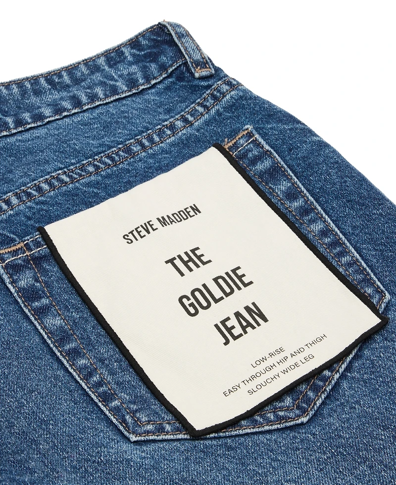 Steve Madden Women's Mid-Rise Wide-Leg Flare Jeans