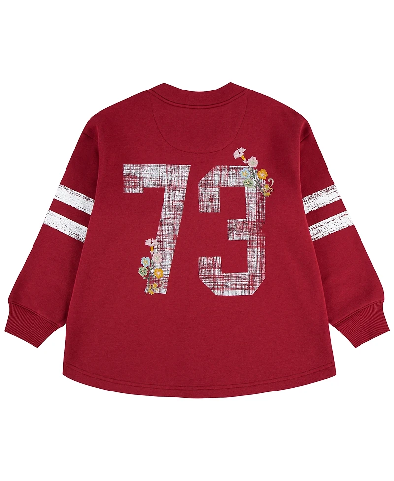 Levi's Girls' 7-16 V-Neck Varsity Fleece Cardigan Sweater