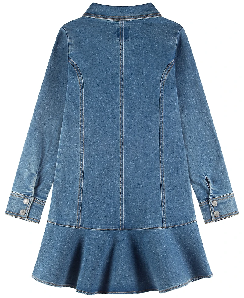 Levi's Girls' 7-16 Long-Sleeve Drop Waist Dress