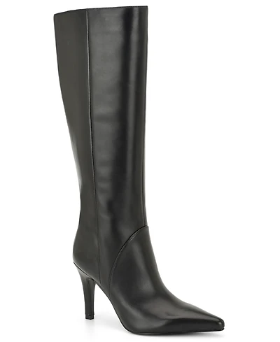 Nine West Women's Korin Wide-Calf Pointed Toe Stiletto Dress Boots