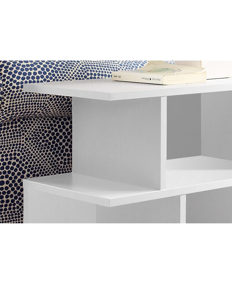 Flynama 3-Tier Laminate Accent Side Table with 6 Open Shelves