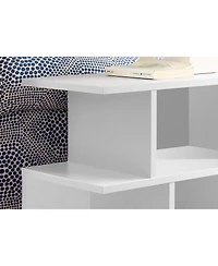Flynama 3-Tier Laminate Accent Side Table with 6 Open Shelves