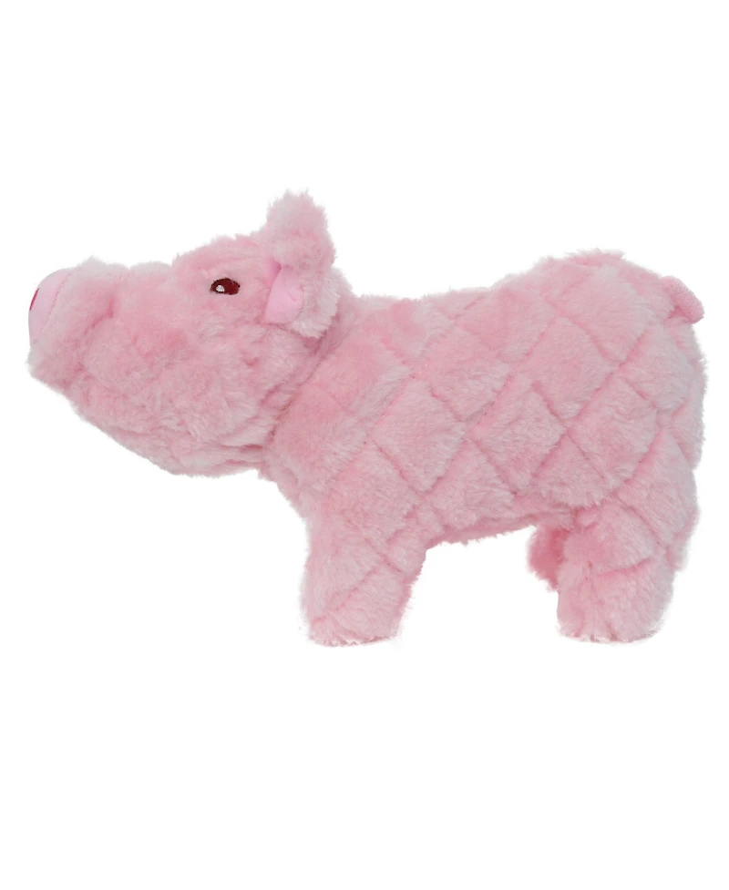 Mighty Farm Piglet 2 Pack, Durable Plush Squeaky Dog Toy