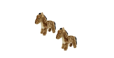 Mighty Farm Horse 2 Pack, Durable Plush Squeaky Dog Toy