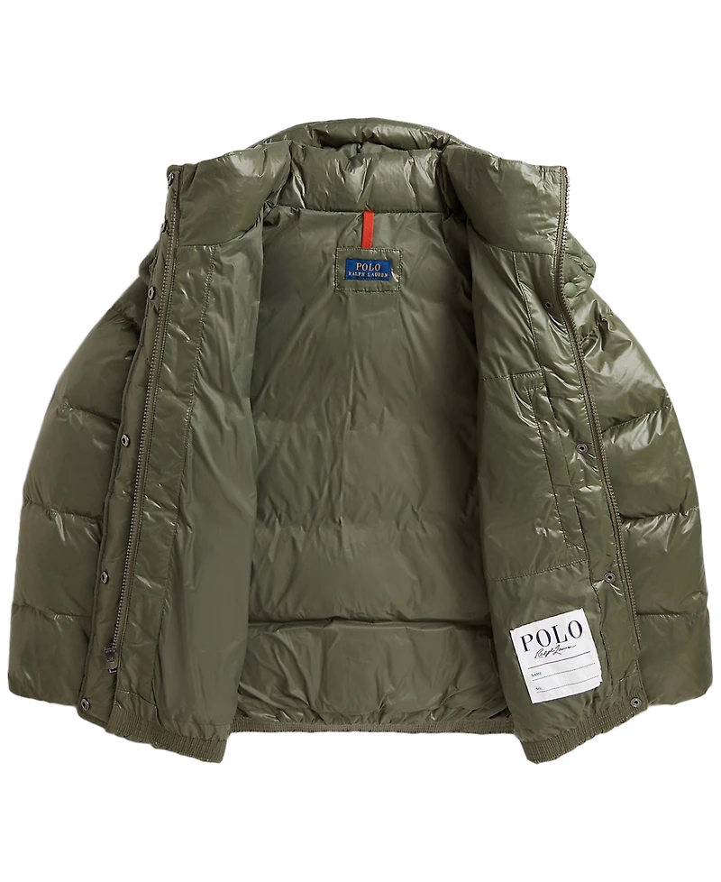 Polo Ralph Lauren Girls' 7-16 Glossy Down Hooded Jacket