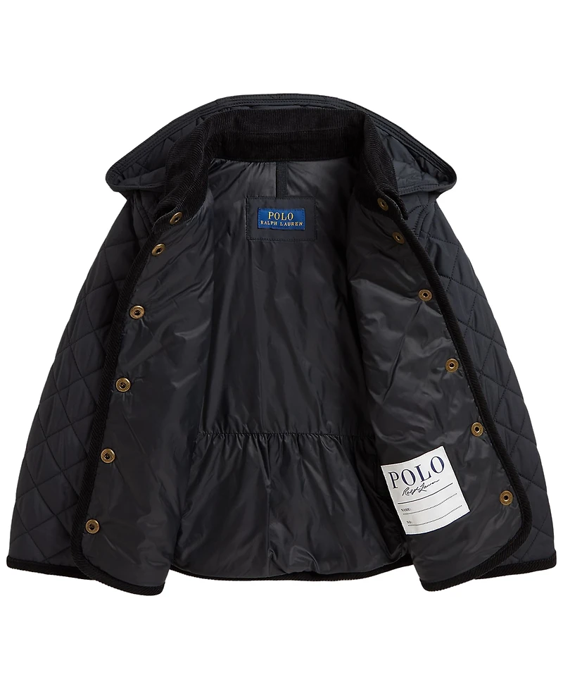Polo Ralph Lauren Girls' 2T-6X Quilted Water-Repellent Barn Jacket