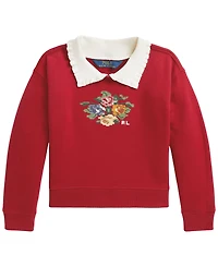 Polo Ralph Lauren Girls' 2T-6X Collared Fleece Sweatshirt
