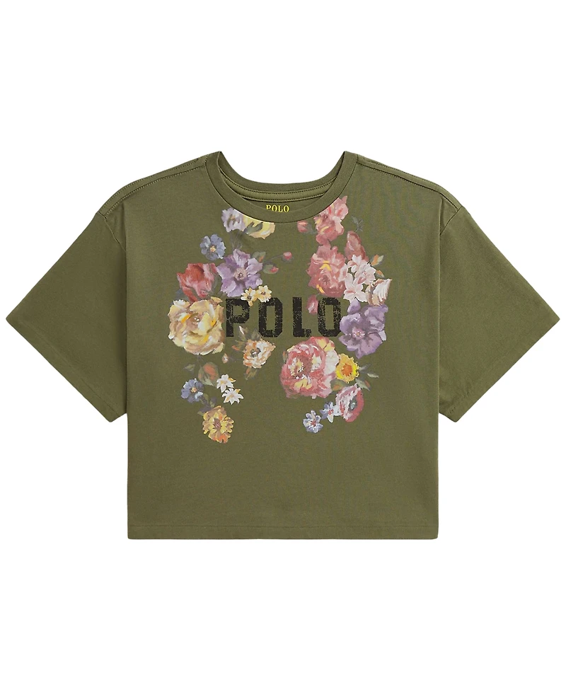 Polo Ralph Lauren Girls' 7-16 Floral Cotton Jersey Boxy T-Shirt