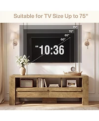 Tribesigns Tv Stand with Drawers and 3 Open Shelves,Television Stands Tv