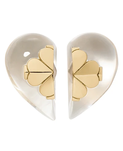 kate spade new york Gold-Tone Spade Flower Lucite Statement Stud Earrings