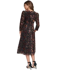 Eliza J Women's Open Back Floral A-Line Midi Dress