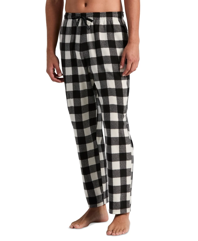 Perry Ellis Portfolio Men's Fleece Buffalo Plaid Sleep Pants