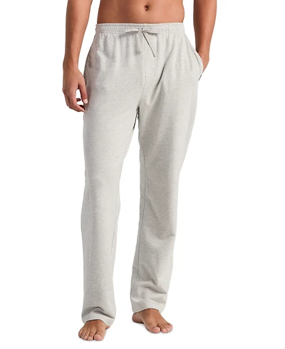 Perry Ellis Portfolio Men's French Terry Heathered Drawstring Waist Sleep Pants