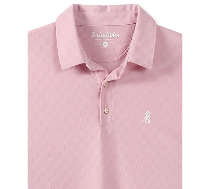 Chubbies Men's Blushes Textured Regular-Fit Polo Shirt