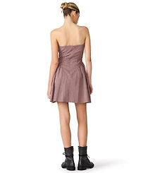 Steve Madden Women's Paulinna Fit & Flare Plaid Strapless Dress