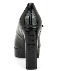 Nine West Women's Daphni T-Strap Block Heel Platform Pumps