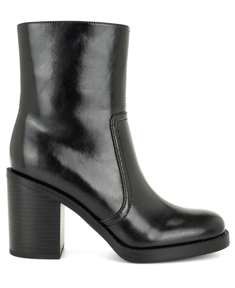 Nine West Women's Boston Block Heel Zipper Dress Booties